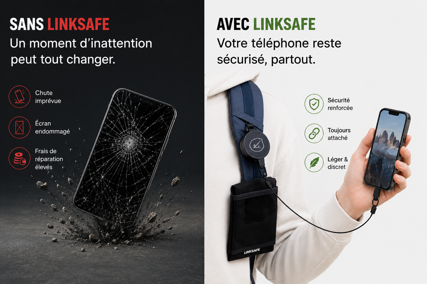 LinkSafe™ – Câble de sécurité téléphone anti-vol